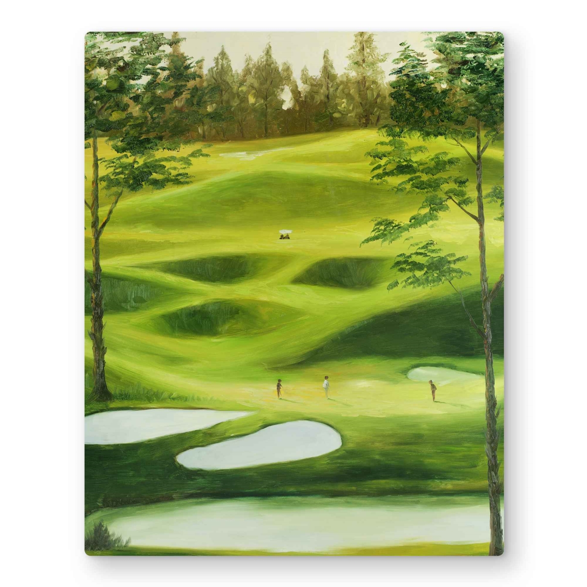 C1MP1620YCXV4I 16 x 20 in. Big Golf Course Metal Print Wall Art - Green Man Cave Home Decor