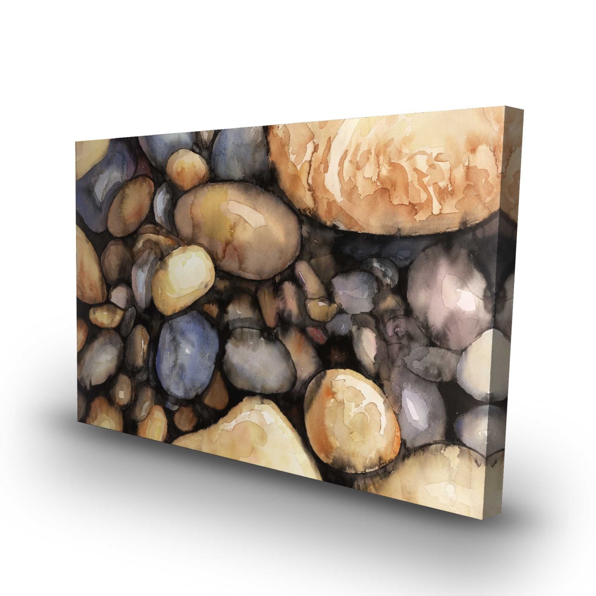 C1RC2436VUJ0YZ 24 x 36 in. Small Pebbles - Still Life Bathroom Canvas for Home Decor