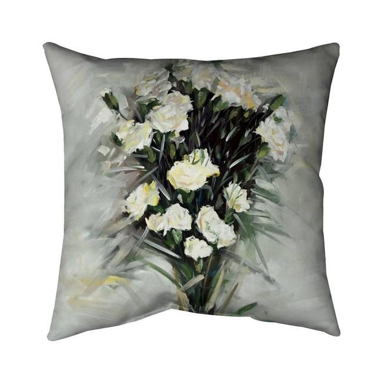 20 x 20 in. Lisianthus White Bouquet-Double Sided Print Indoor Pillow