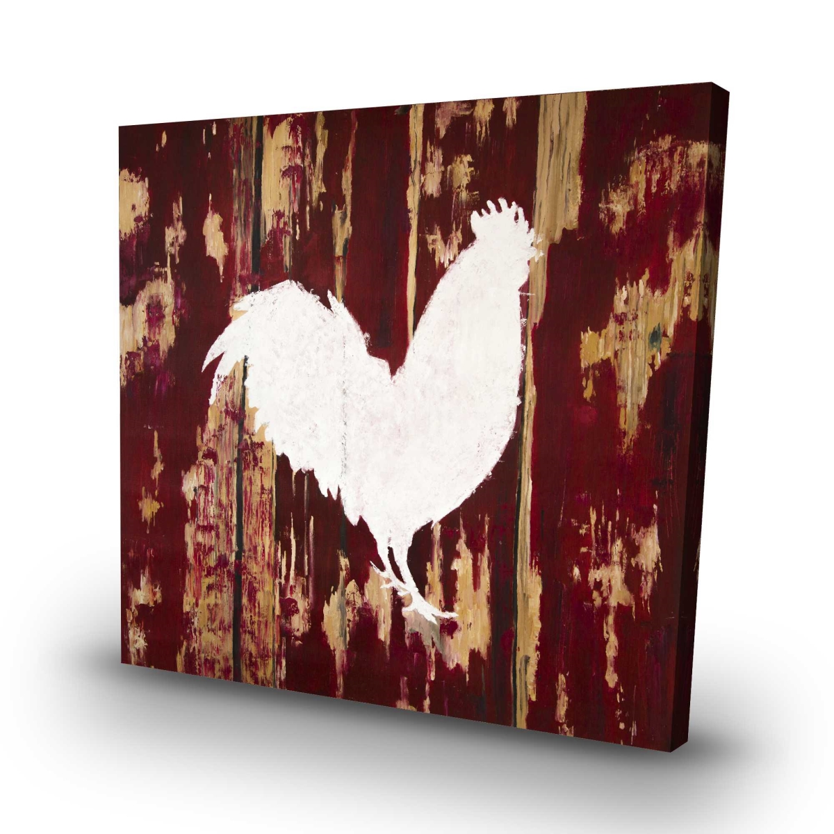C1RC3232PYL4E9 32 x 32 in. Rooster Silhouette - Rustic Animals Canvas for Home Decor