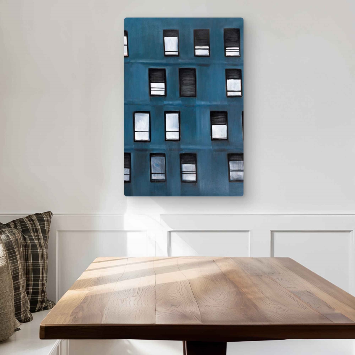C1MP2030C36U4S 20 x 30 in. Urban Building Wall Art - Contemporary Architecture Metal Print Decor