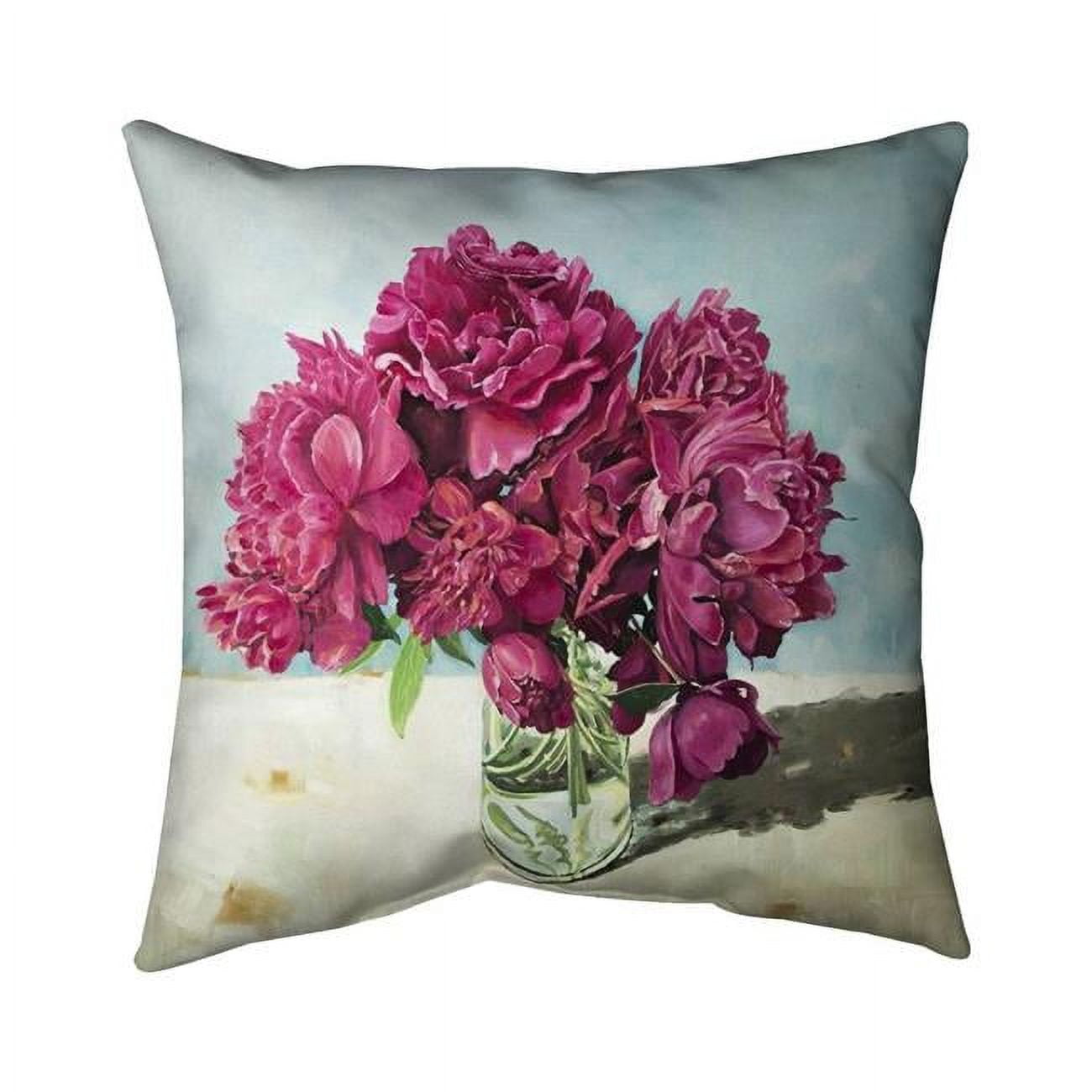 20 x 20 in. Fuchsia Peony-Double Sided Print Indoor Pillow