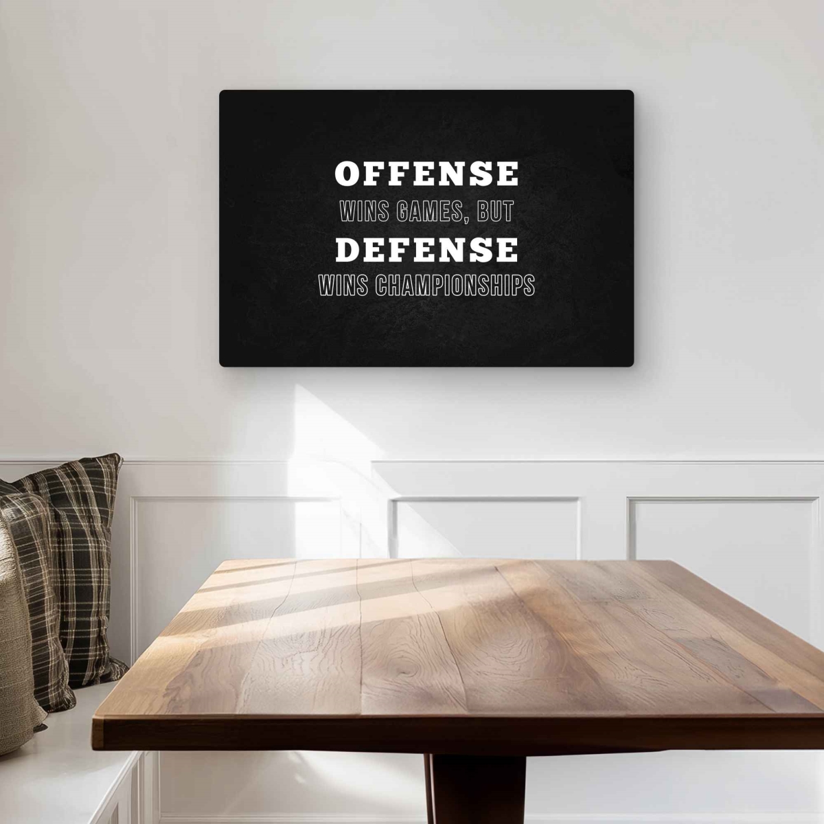 C1MP2030TQJO4N 20 x 30 in. Offense Wins Games Wall Art - Man Cave Shapes Metal Print Home Decor