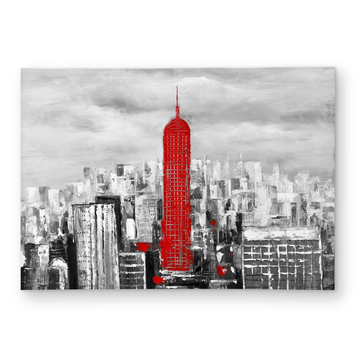 C1ROAR577E102P 5 x 7 ft. Empire State Building Outdoor Rectangle Area Rug - Cities Gray Decor