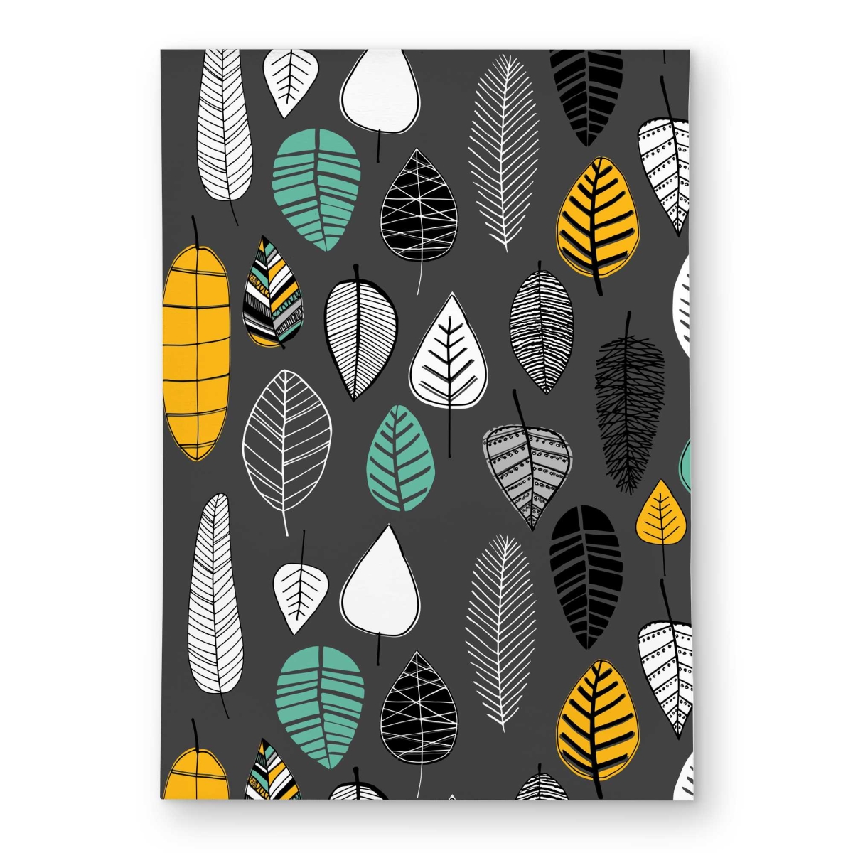 C1ROAR57B6AJ4V 5 x 7 ft. Leaves Illustration Botanical Outdoor Rectangle Area Rug