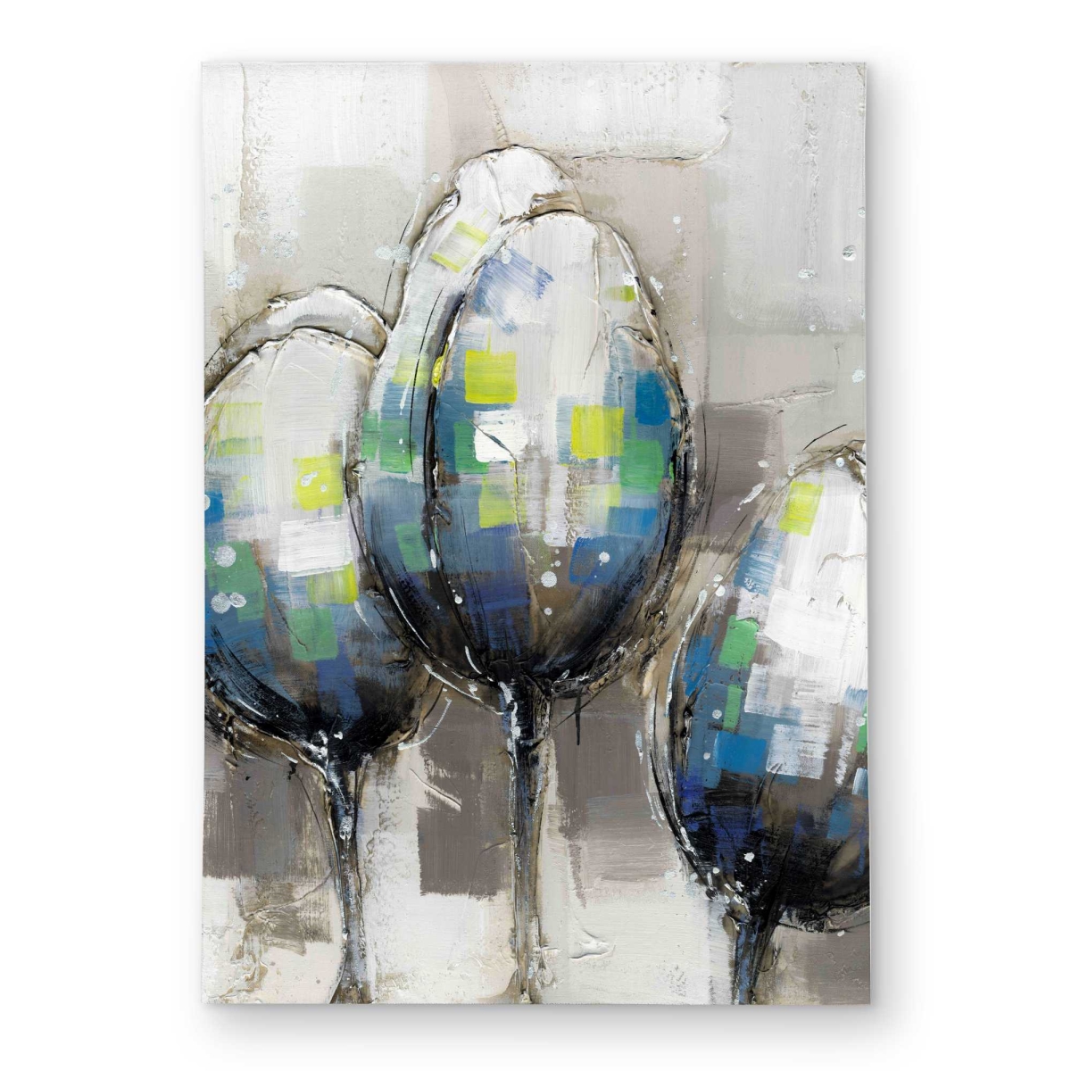 C1ROAR57HW3JPK 5 x 7 ft. Three Abstract Tulips Rectangle Area Rug - Shapes Industrial Outdoor Decor