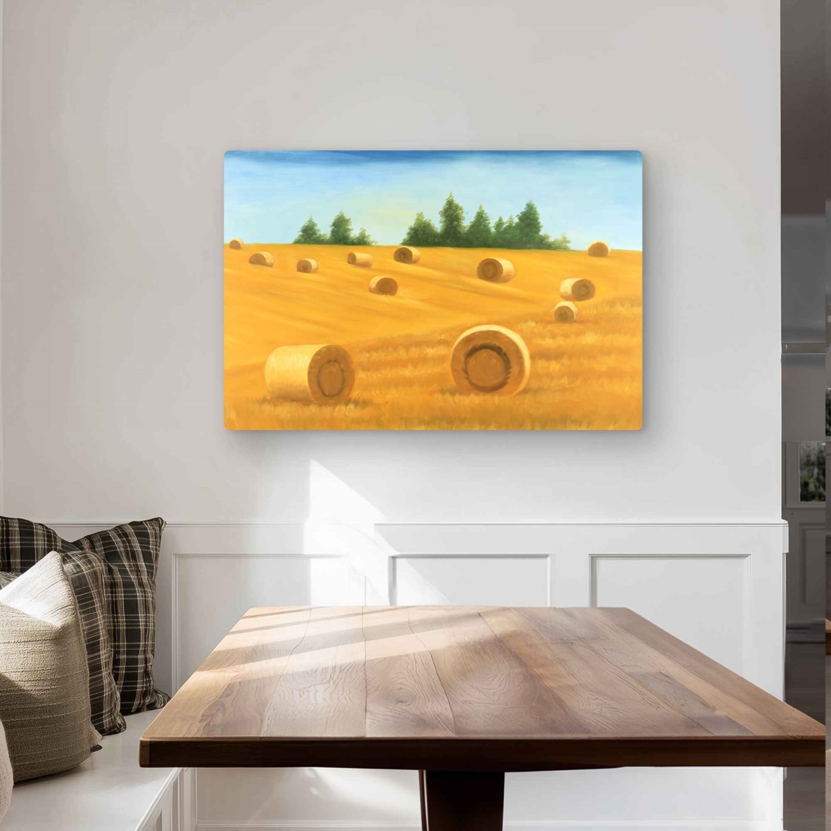 C1MP2436ROCURR 24 x 36 in. Landscape of the Countryside - Metal Print Wall Art for Home Decor