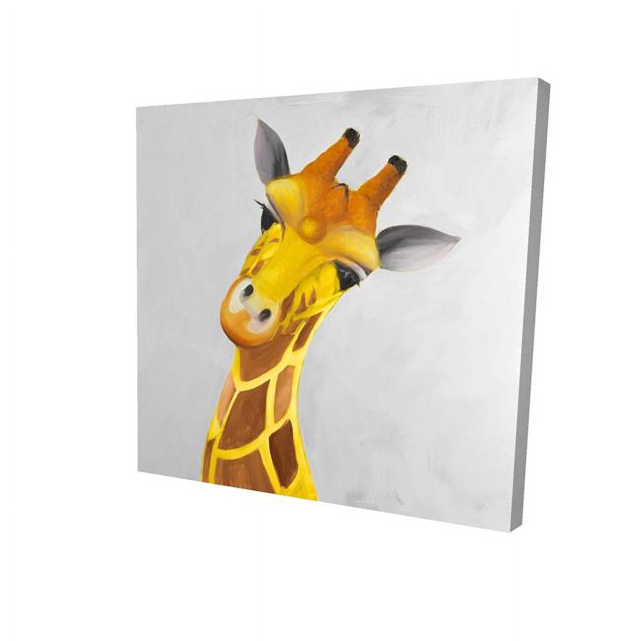 12 x 12 in. Curious Giraffe-Print on Canvas