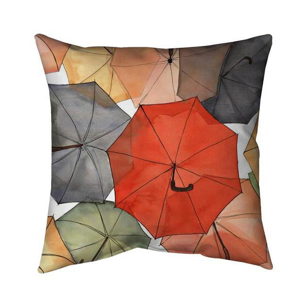 20 x 20 in. The Umbrellas of Petit Champlain-Double Sided Print Indoor Pillow