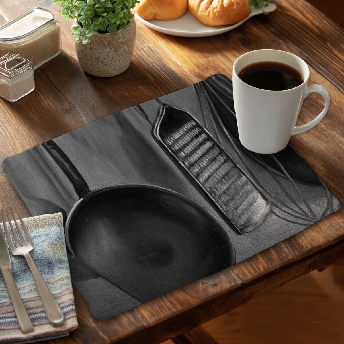 Picture of Begin Home Decor C6BP1418GXROPJ 14 x 18 in. Braided Polyester Placemats - Kitchen Tools for Chef Decor - Set of 6