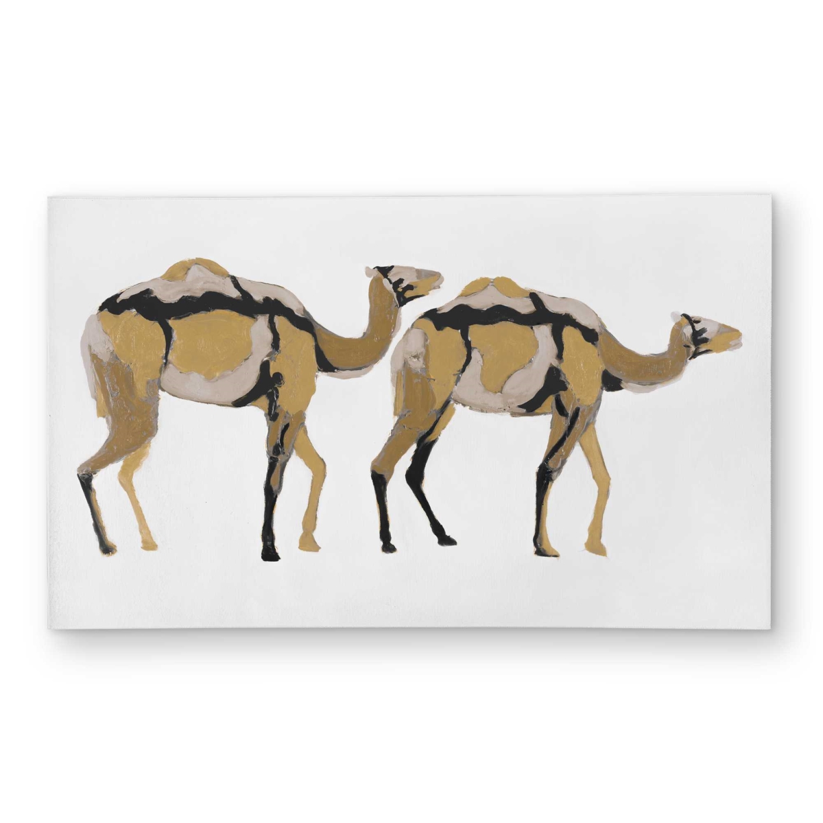 C1ROAR35STOHC0 3 x 5 ft. Two Abstract Dromedars Rectangle Area Rug - Wildlife Brown Outdoor Decor