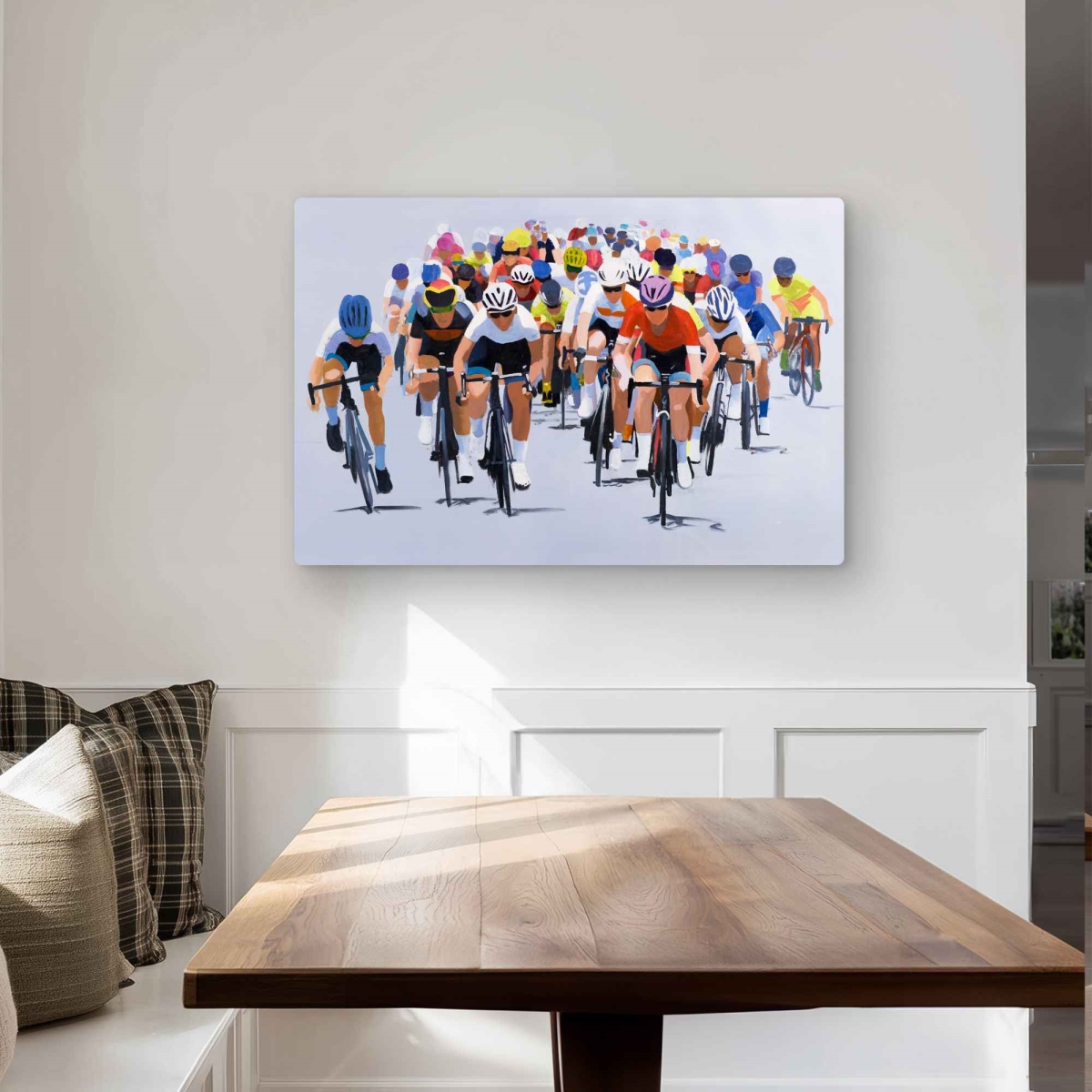 C1MP2436PKCWJ0 24 x 36 in. Cycling Competition Metal Print Wall Art - Man Cave Home Decor