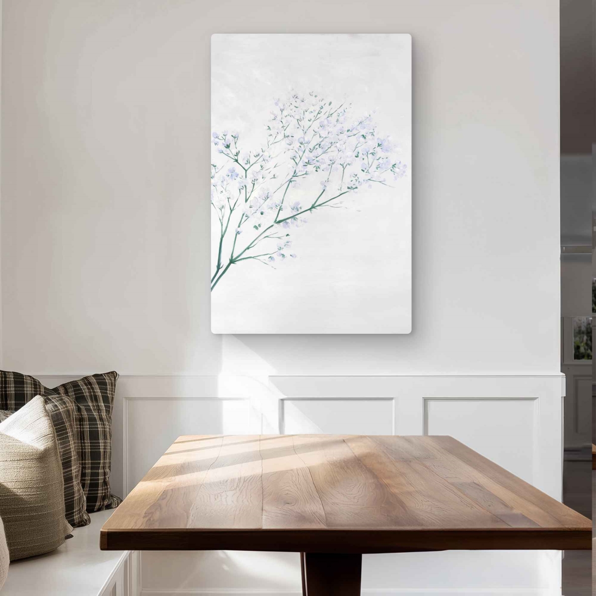 C1MP2436RGUXHC 24 x 36 in. Bouquet of Flowers Baby Breath Wall Art - Livingroom Metal Print