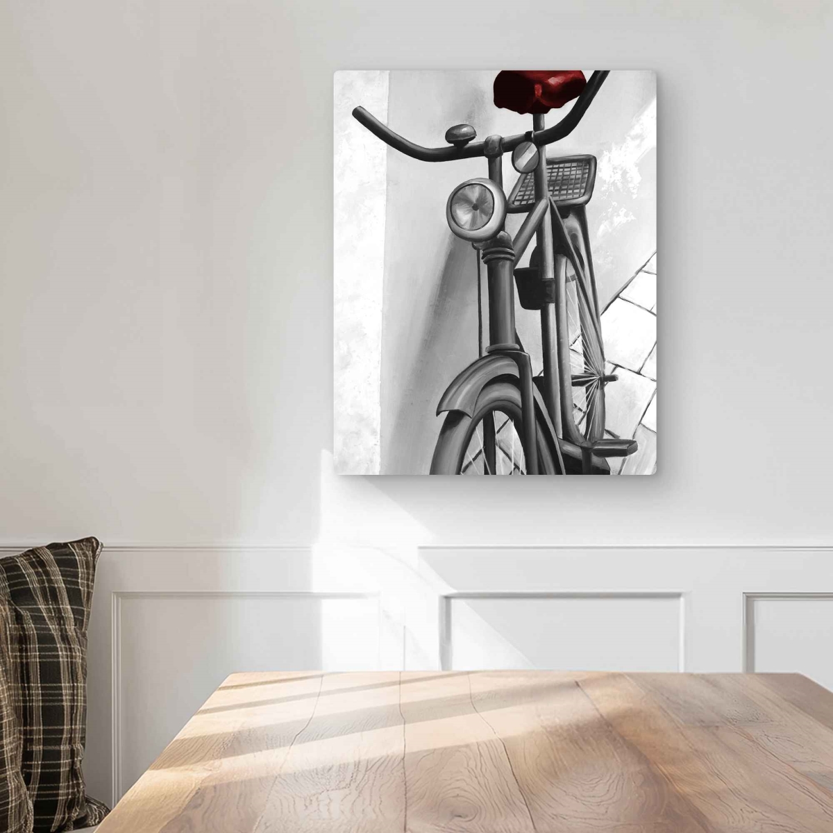 C1MP1620T5F7OK 16 x 20 in. Abandoned Bicycle Metal Print Wall Art - Unique Home Decor Art
