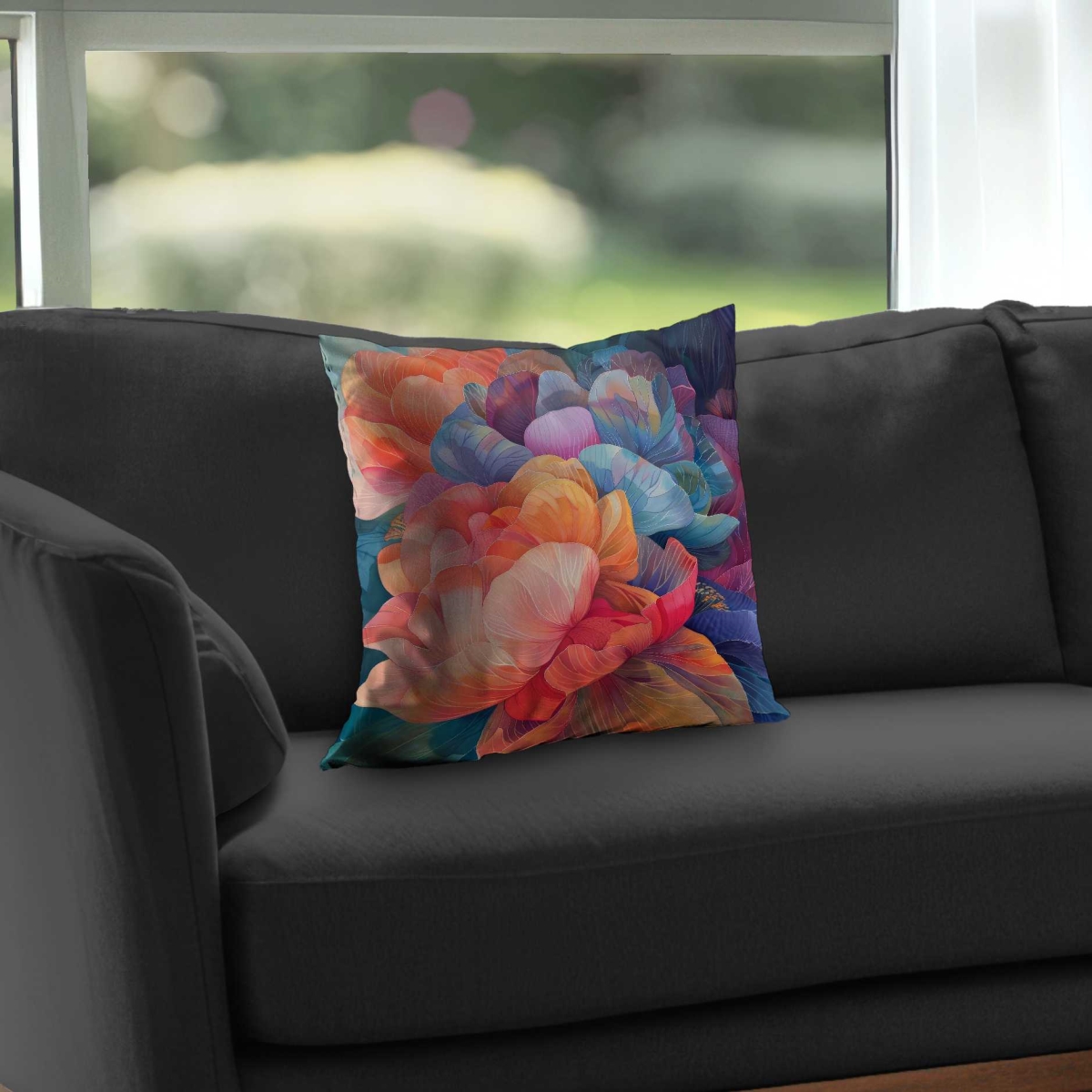 C1PC1616WID3BV 16 x 16 in. The Opening - Blue Poly Twill Throw for Home Decor