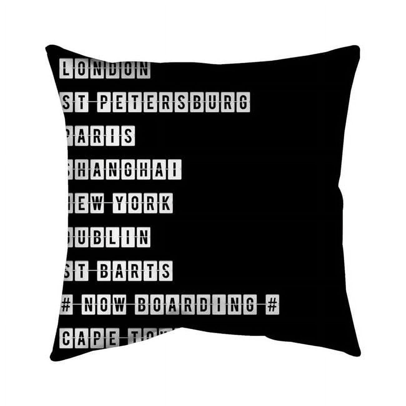 20 x 20 in. Table of Big Cities-Double Sided Print Indoor Pillow