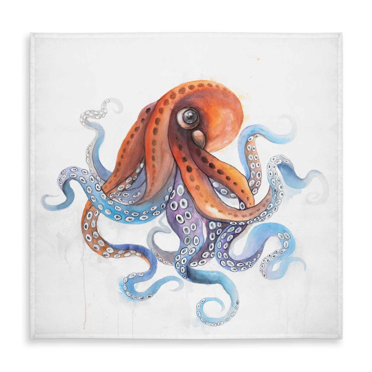 Picture of Begin Home Decor C1TC5858MOLP34 58 x 58 in. Funny Colorful Octopus Tablecloth - Aquatic Home Decor
