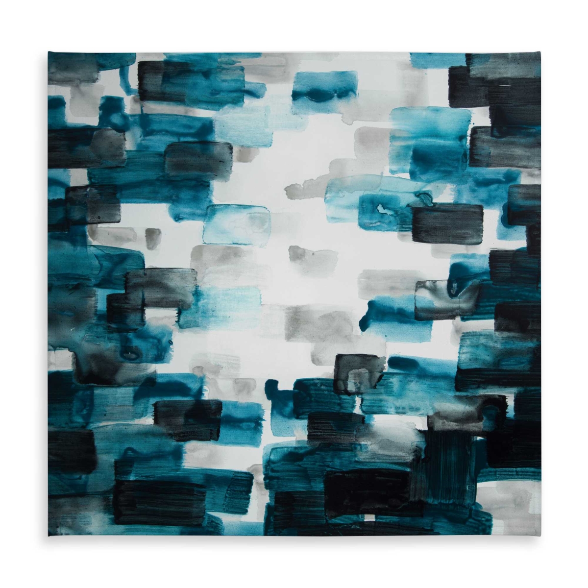 Picture of Begin Home Decor C1TC5858NHJIFW 58 x 58 in. Turquoise & Gray Square - Office Blue Tablecloth