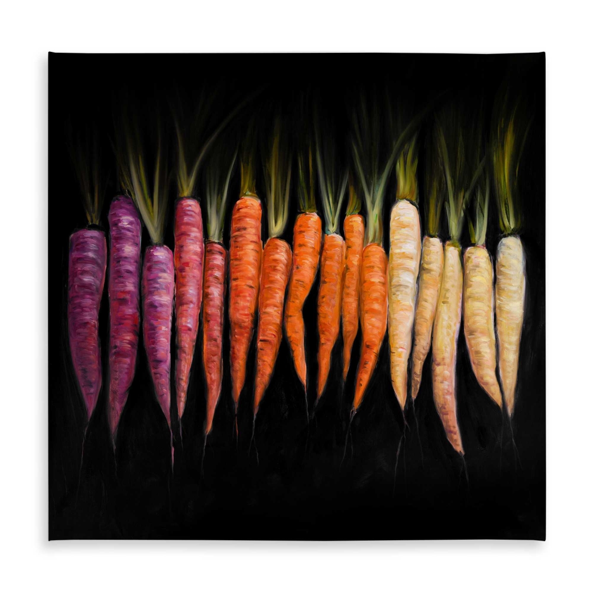 Picture of Begin Home Decor C1TC5858RC6TXP 58 x 58 in. Colorful Carrots Farmhouse Orange Tablecloth for Home Decor