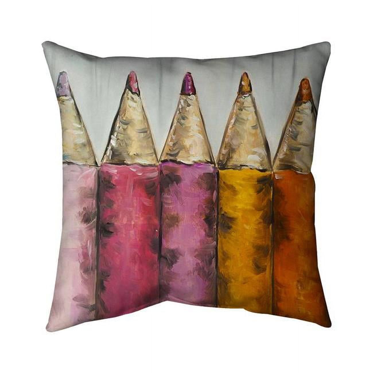 20 x 20 in. Colouring Pencils-Double Sided Print Indoor Pillow