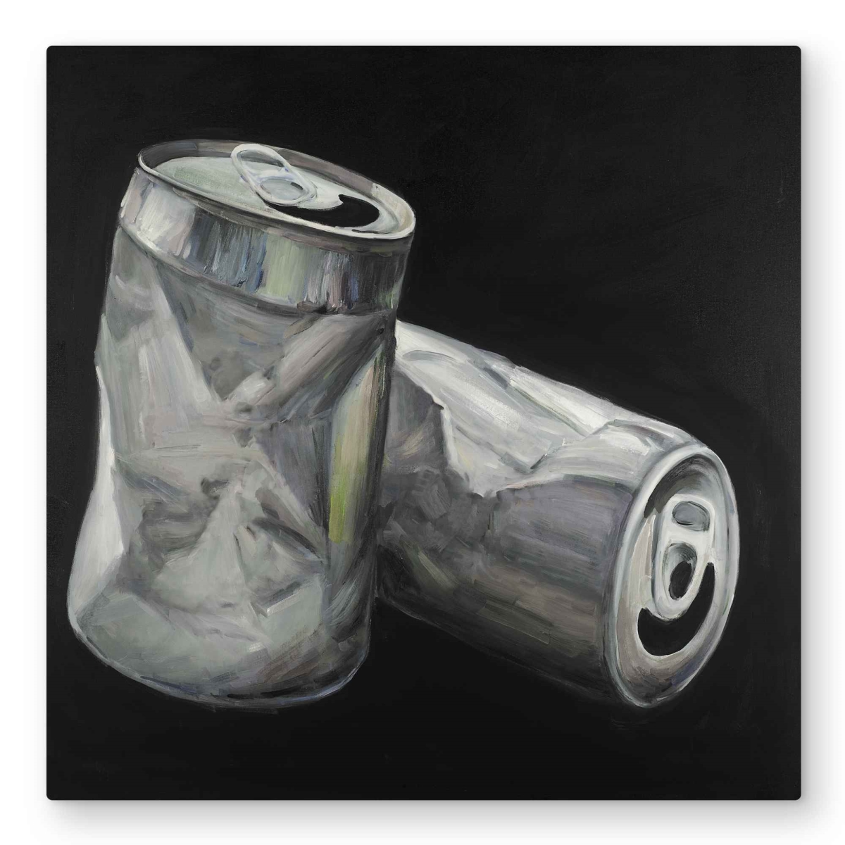 C1MP3232N4MC61 32 x 32 in. Empty Cans - Industrial Kitchen Metal Print Wall Art for Home Decor