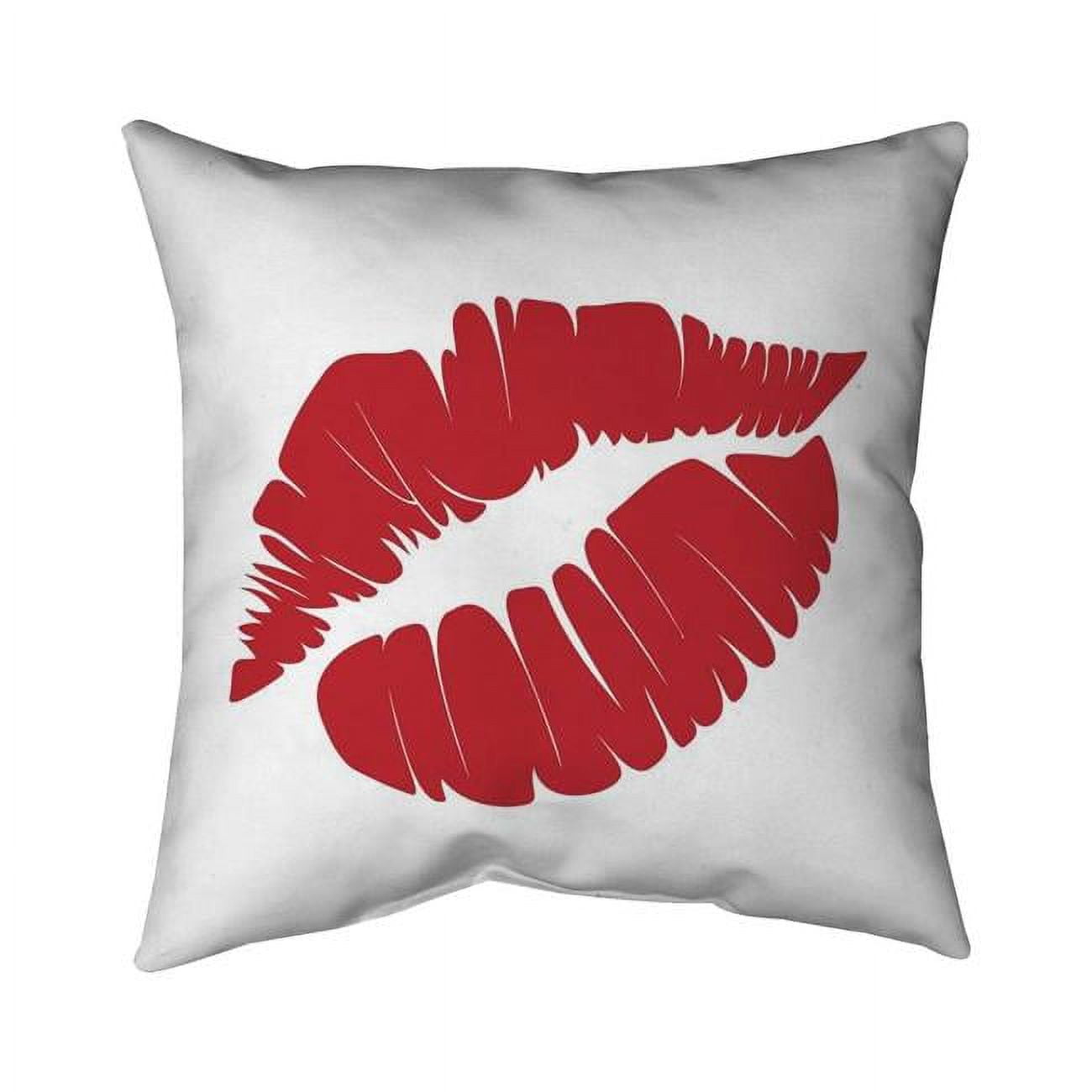 20 x 20 in. Red Lipstick Mark-Double Sided Print Indoor Pillow