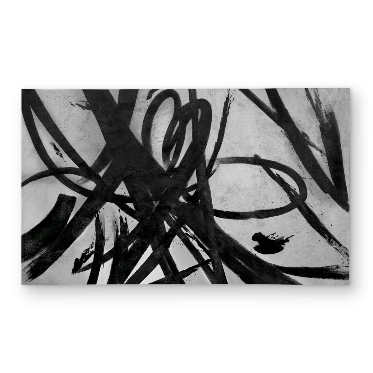 C1ROAR3530LM78 3 x 5 ft. Circular Strokes - Minimalist Black Outdoor Rectangle Area Rug