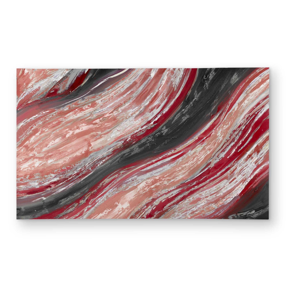 C1ROAR35LZ0X2D 3 x 5 ft. Red Wave - Contemporary Red Outdoor Rectangle Area Rug for Home Decor