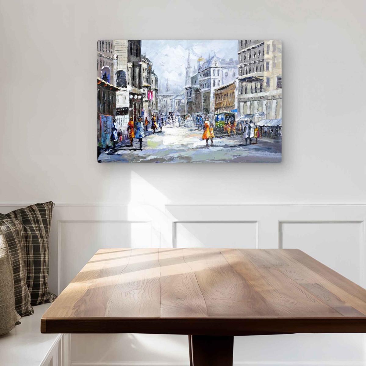 C1MP2030Q03K4I 20 x 30 in. Busy Street by A Cloudy Day - Contemporary Metal Print Wall Art
