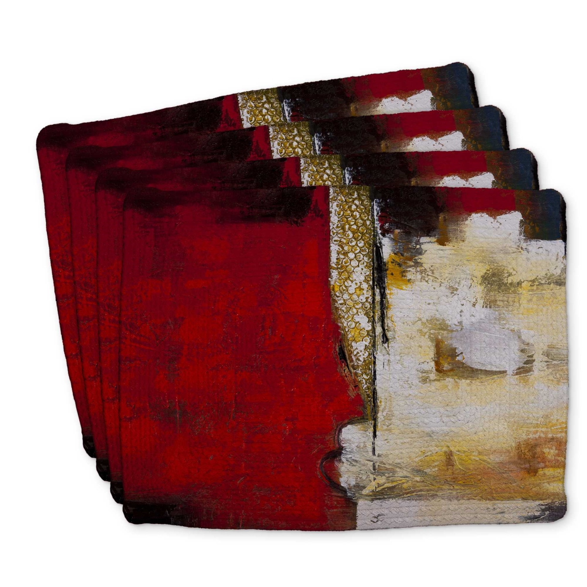Picture of Begin Home Decor C4BP14187JX88E 14 x 18 in. Abstract Industrial Art Placemat - Braided Polyester Decor - Set of 4