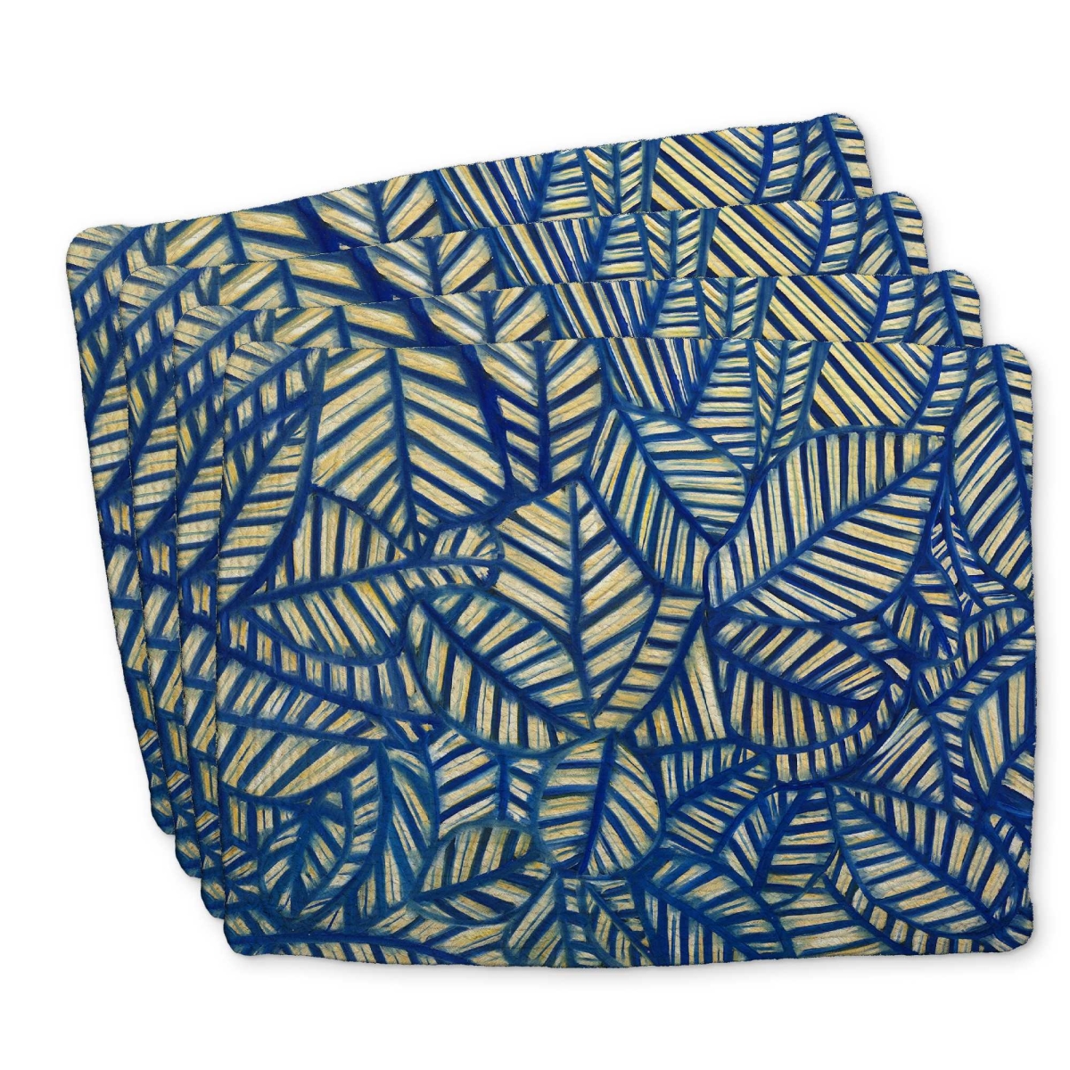 Picture of Begin Home Decor C4BP1418892DQ5 14 x 18 in. Leaves Patterns Braided Polyester Placemat - Home Decor - Set of 4