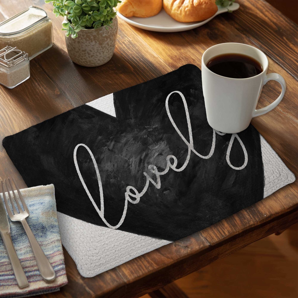 Picture of Begin Home Decor C4BP1418VD1H3D 14 x 18 in. Lovely Braided Polyester Placemat - Stylish Home Decor - Set of 4