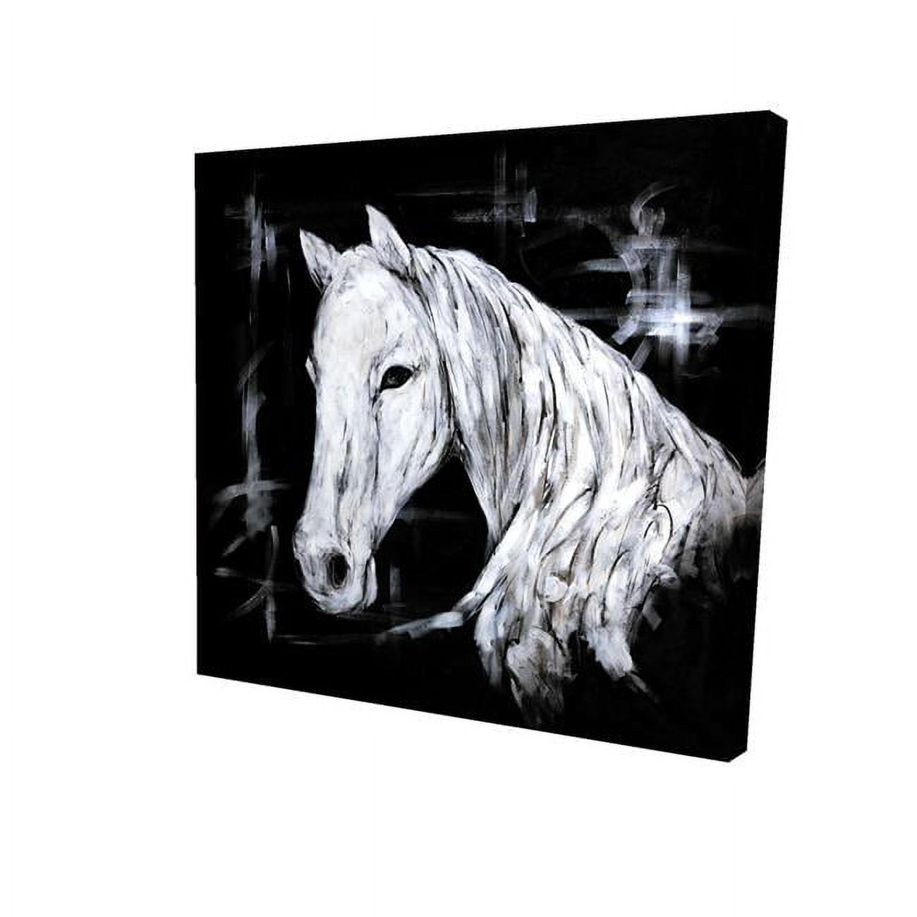 12 x 12 in. Abstract Horse Profile View-Print on Canvas