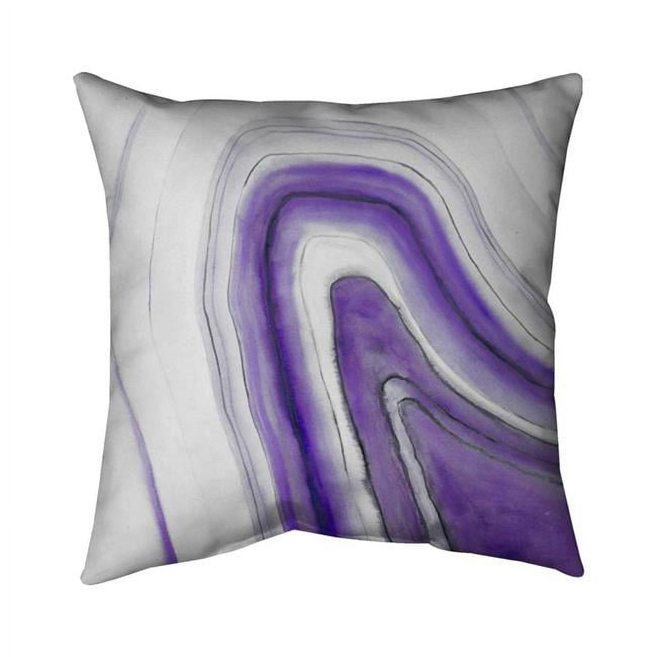 26 x 26 in. Purple Round Geode-Double Sided Print Indoor Pillow