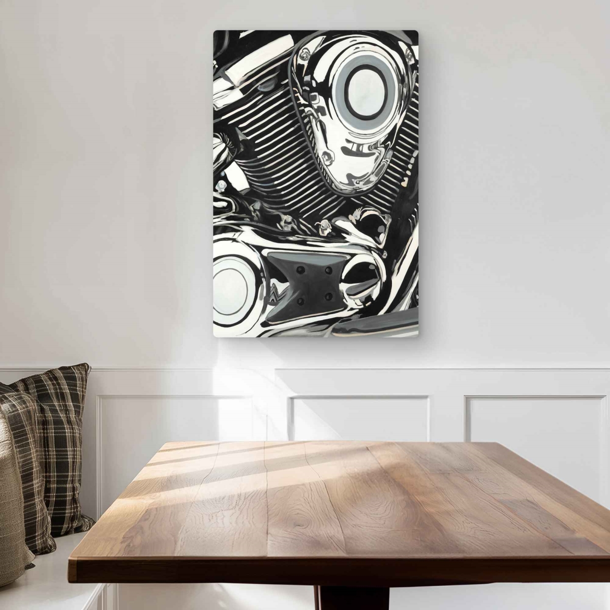 C1MP2030VSO2FA 20 x 30 in. Motorcycle Engine Wall Art - Office Transportation Metal Print Decor