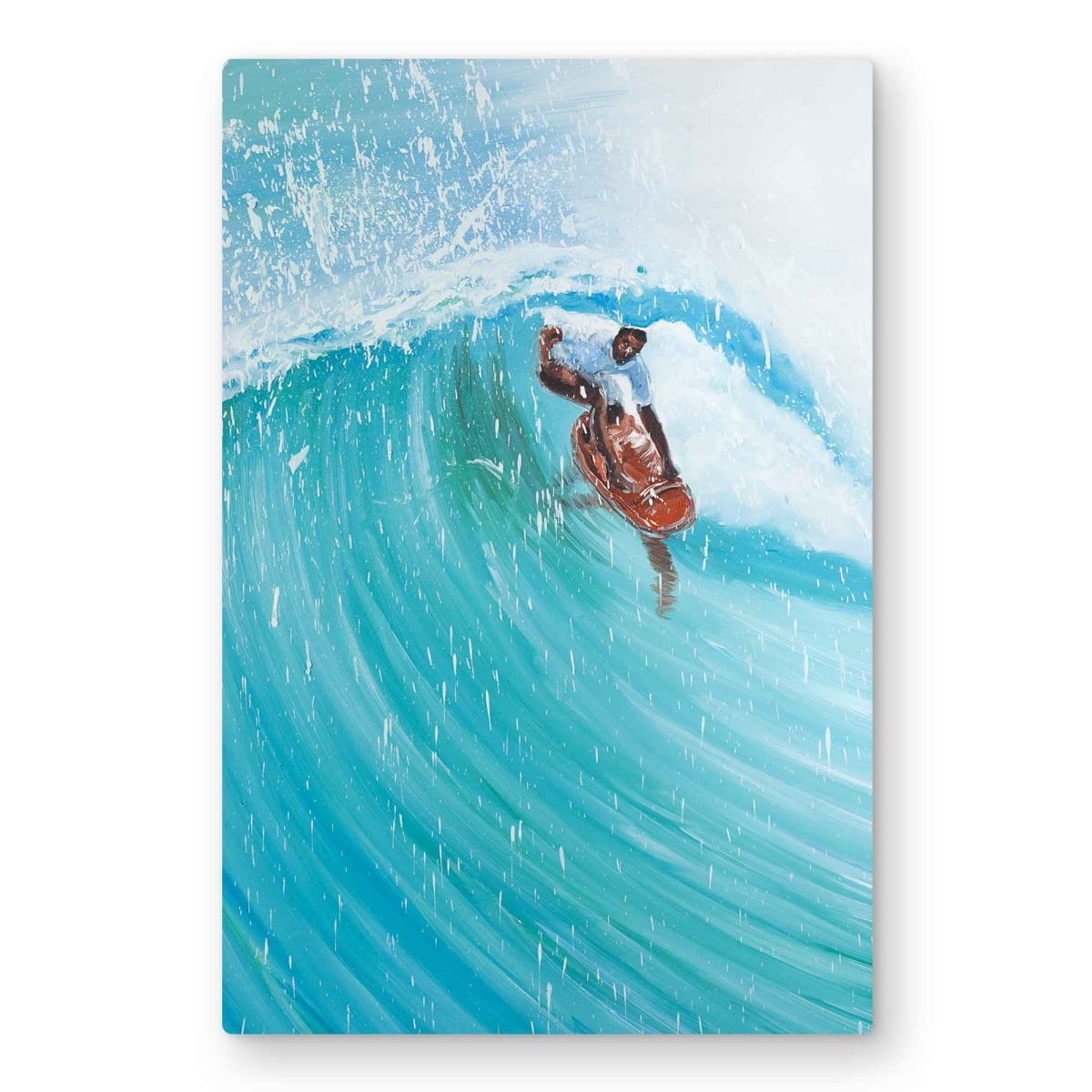 C1MP2030Z6TFMG 20 x 30 in. Surfer in the Middle of the Wave Wall Art - Metal Print
