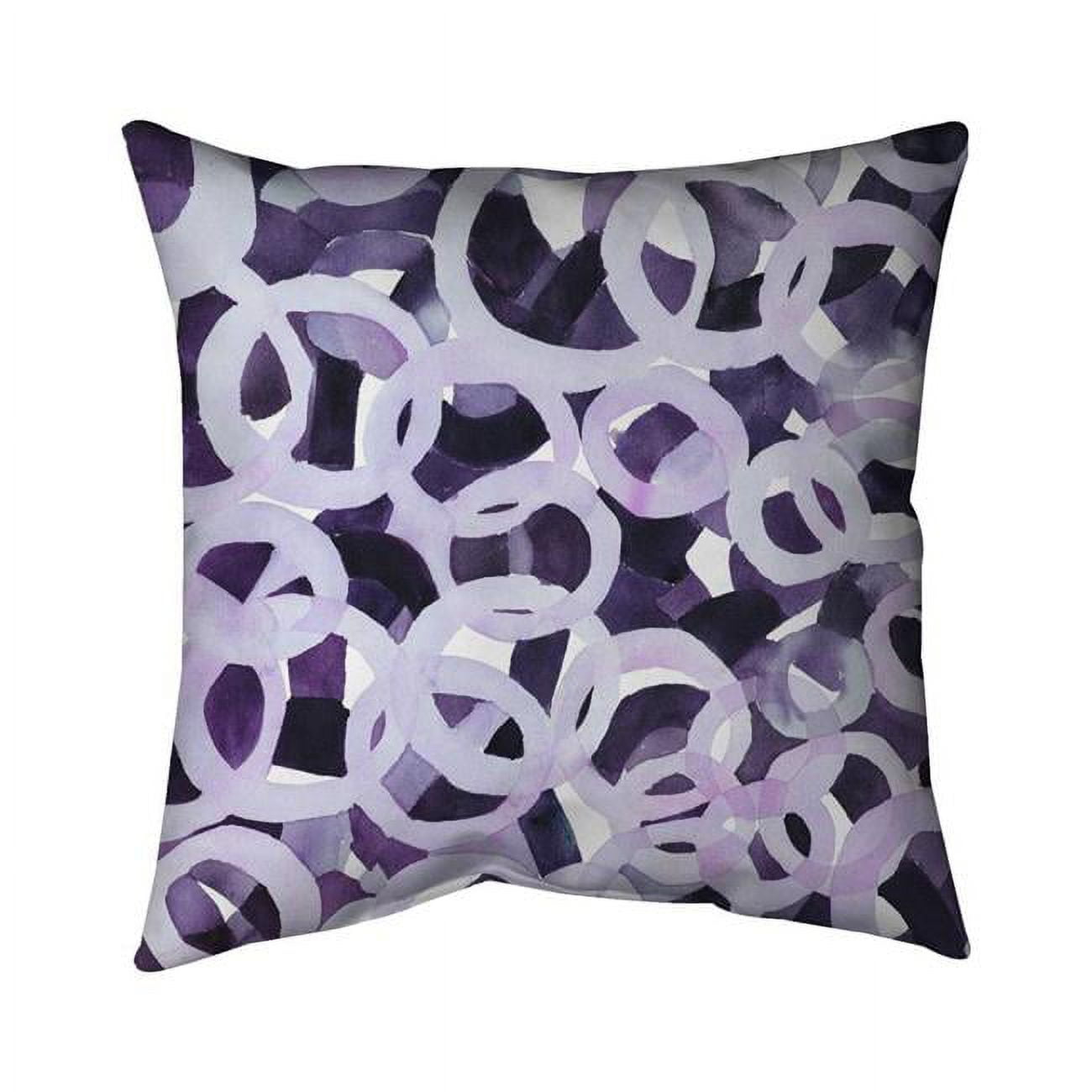26 x 26 in. Abstract Purple Circles-Double Sided Print Indoor Pillow