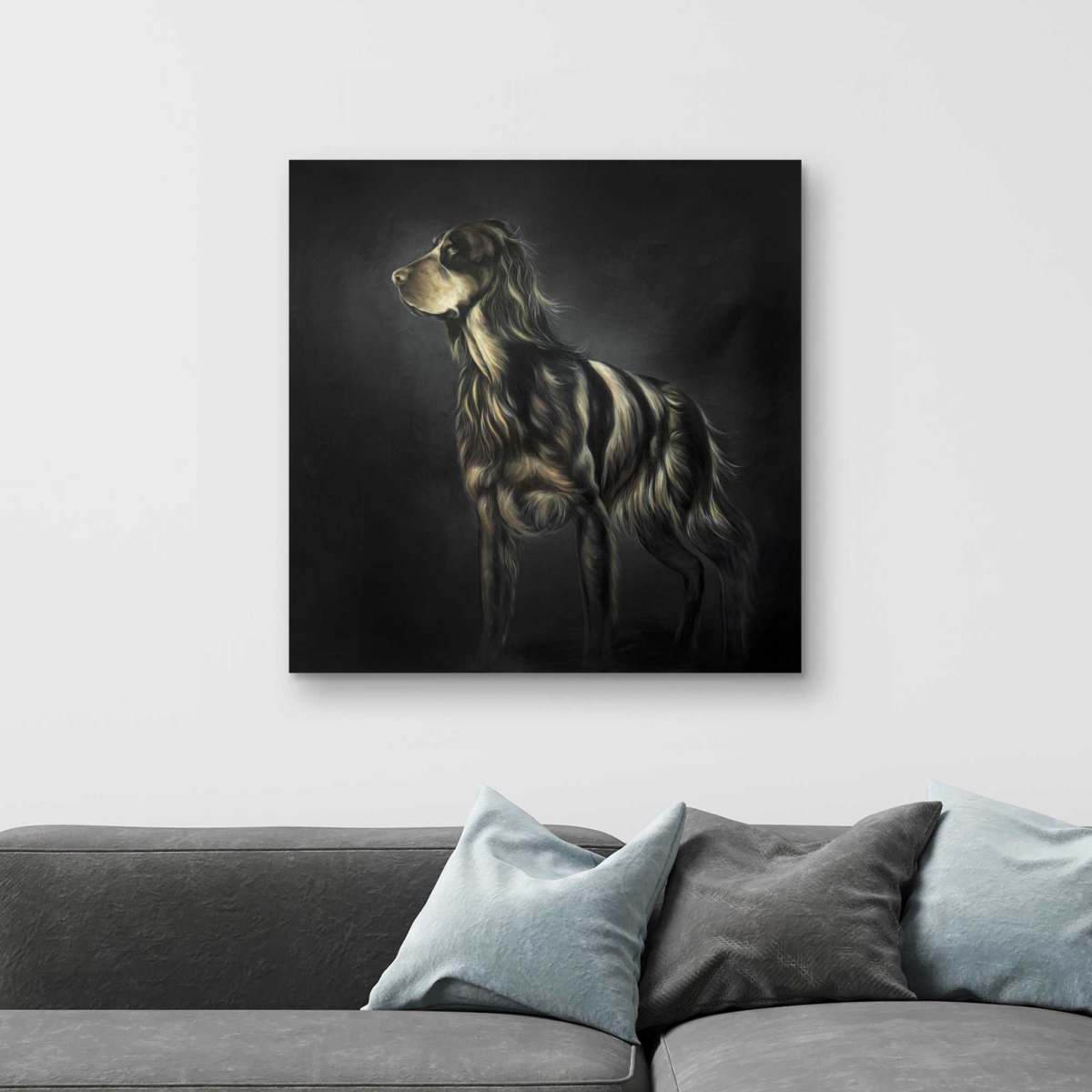 C1RC3232A1INTY 32 x 32 in. Picard Spaniel Canvas Art - Modern Animals Home Decor