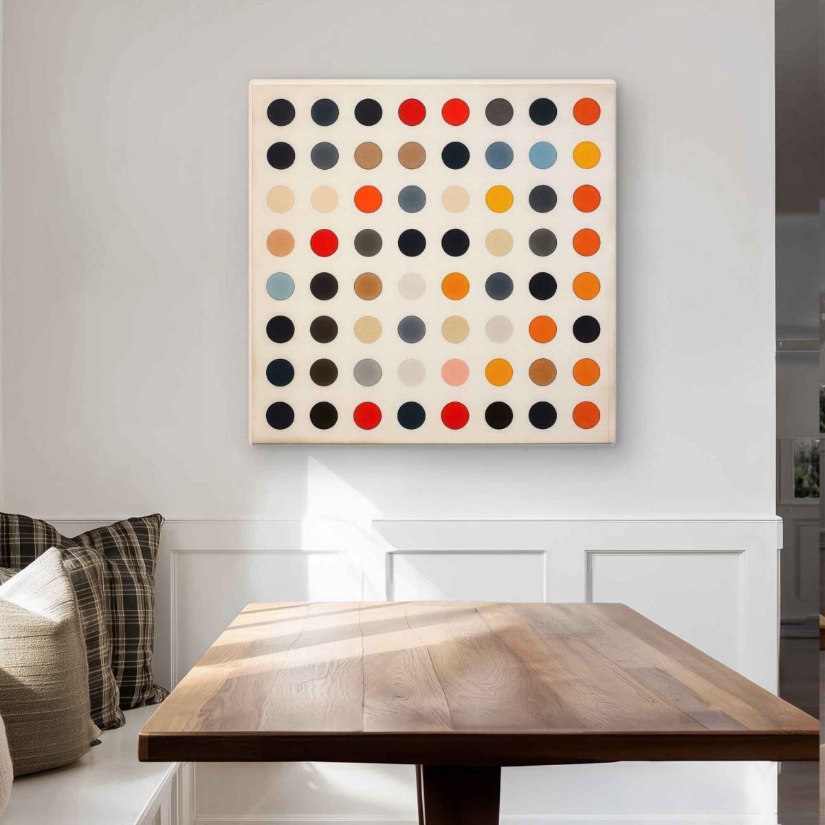 C1MP3232M794AU 32 x 32 in. Distanced Circles - Abstract Minimalist Metal Print Wall Art - Decor