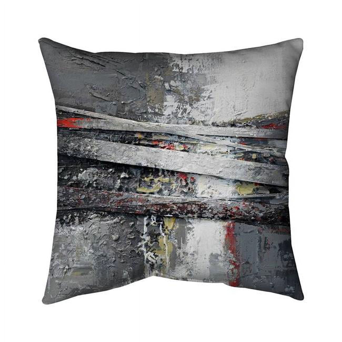 26 x 26 in. Industrial & Texturized Abstract Stripes-Double Sided Print Indoor Pillow