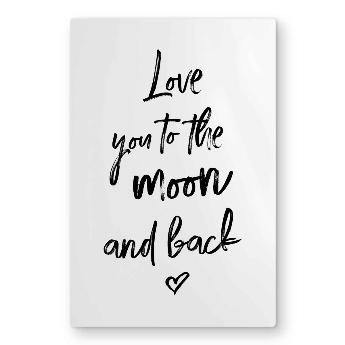 C1MP20301ZURX2 20 x 30 in. Love You To the Moon & Back Wall Art - White Metal Print Decor