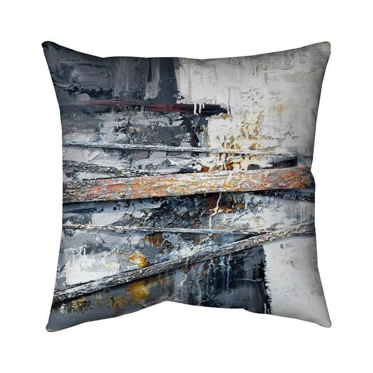 26 x 26 in. Texturized Paint Splashing Stripes-Double Sided Print Indoor Pillow