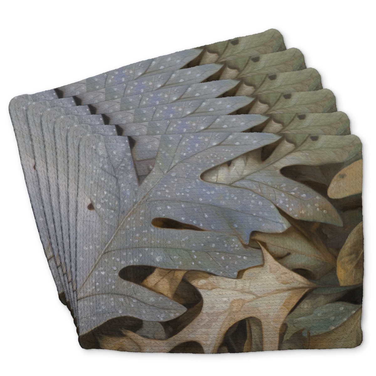 Picture of Begin Home Decor C6BP1418FB7ZVK 14 x 18 in. Autumn Leaves Braided Polyester Placemat - Home Decor Accent - Set of 6