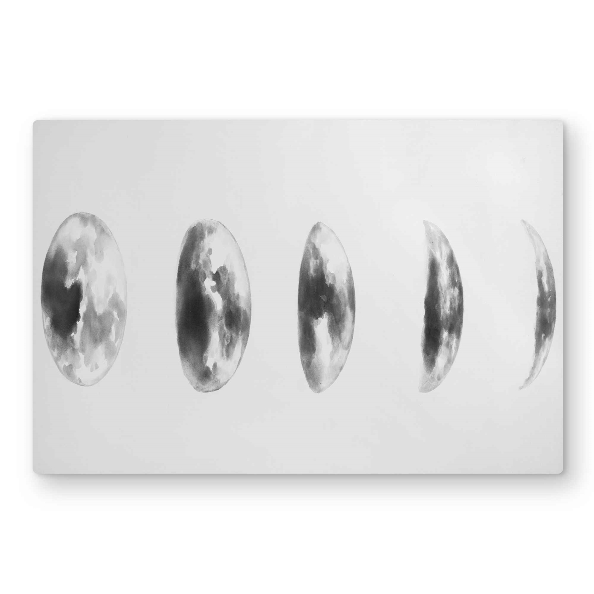 C1MP2030Q3HJ2C 20 x 30 in. Black & White Eclipse Wall Art - Scandinavian Metal Print