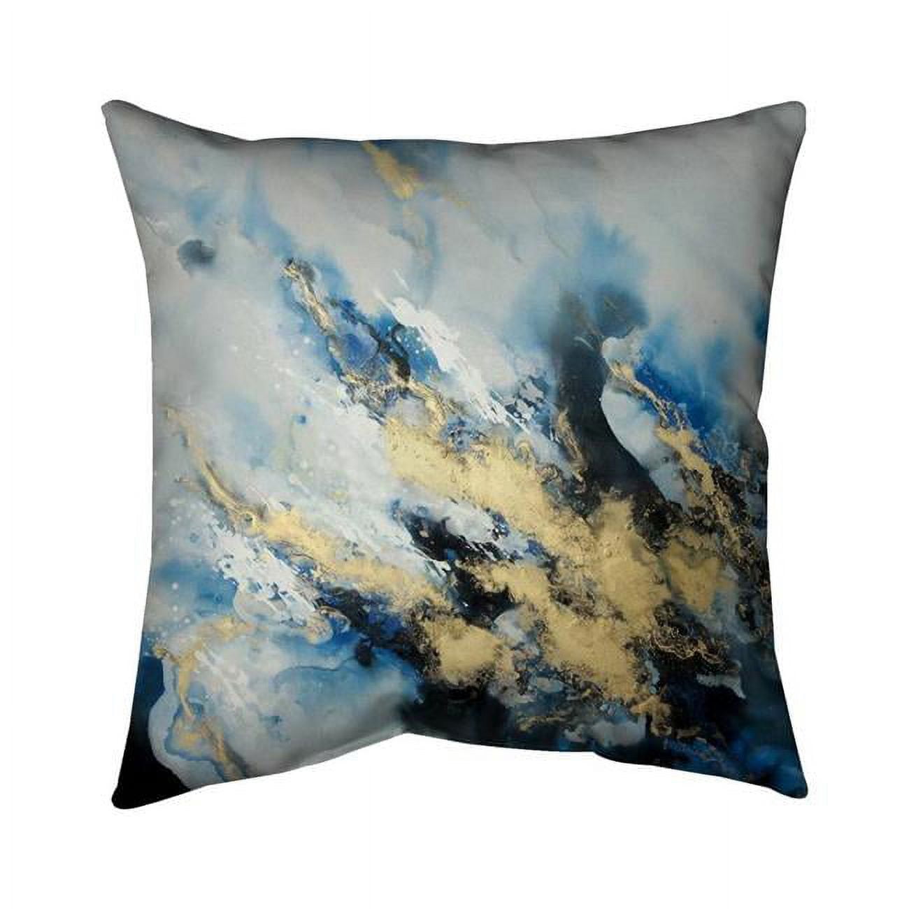 26 x 26 in. Blue Marble-Double Sided Print Indoor Pillow