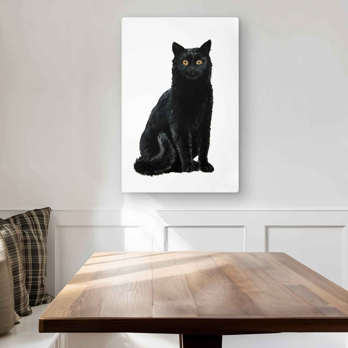 C1MP2030GANNVD 20 x 30 in. Black Cat Metal Print Wall Art - Unique Home Decor for Animal Lovers