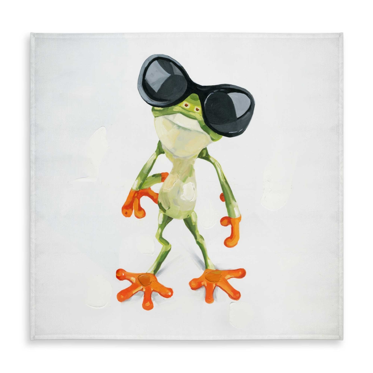 Picture of Begin Home Decor C1TC5858KZJETE 58 x 58 in. Funny Frog with Sunglasses - Animals Bedroom Tablecloth
