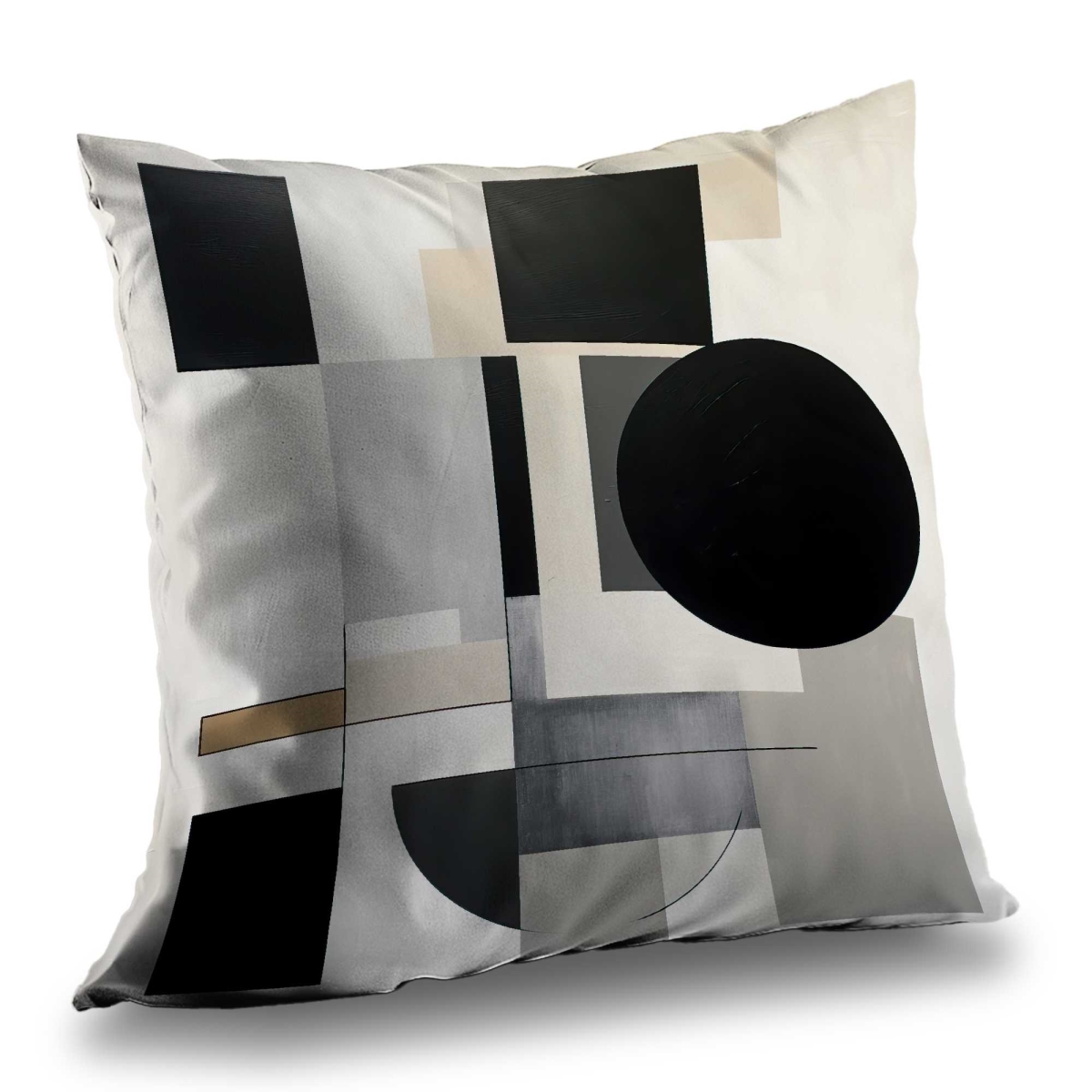 C1PC1414L5UC6F 14 x 14 in. No Subject - Illustrative Black Poly Twill Throw - Decor
