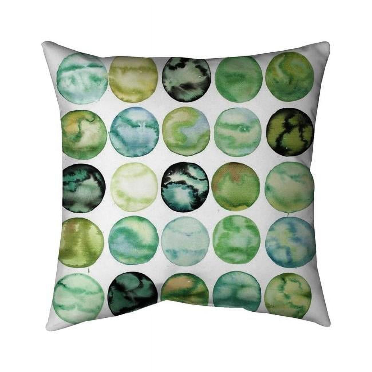 26 x 26 in. Green Circles-Double Sided Print Indoor Pillow