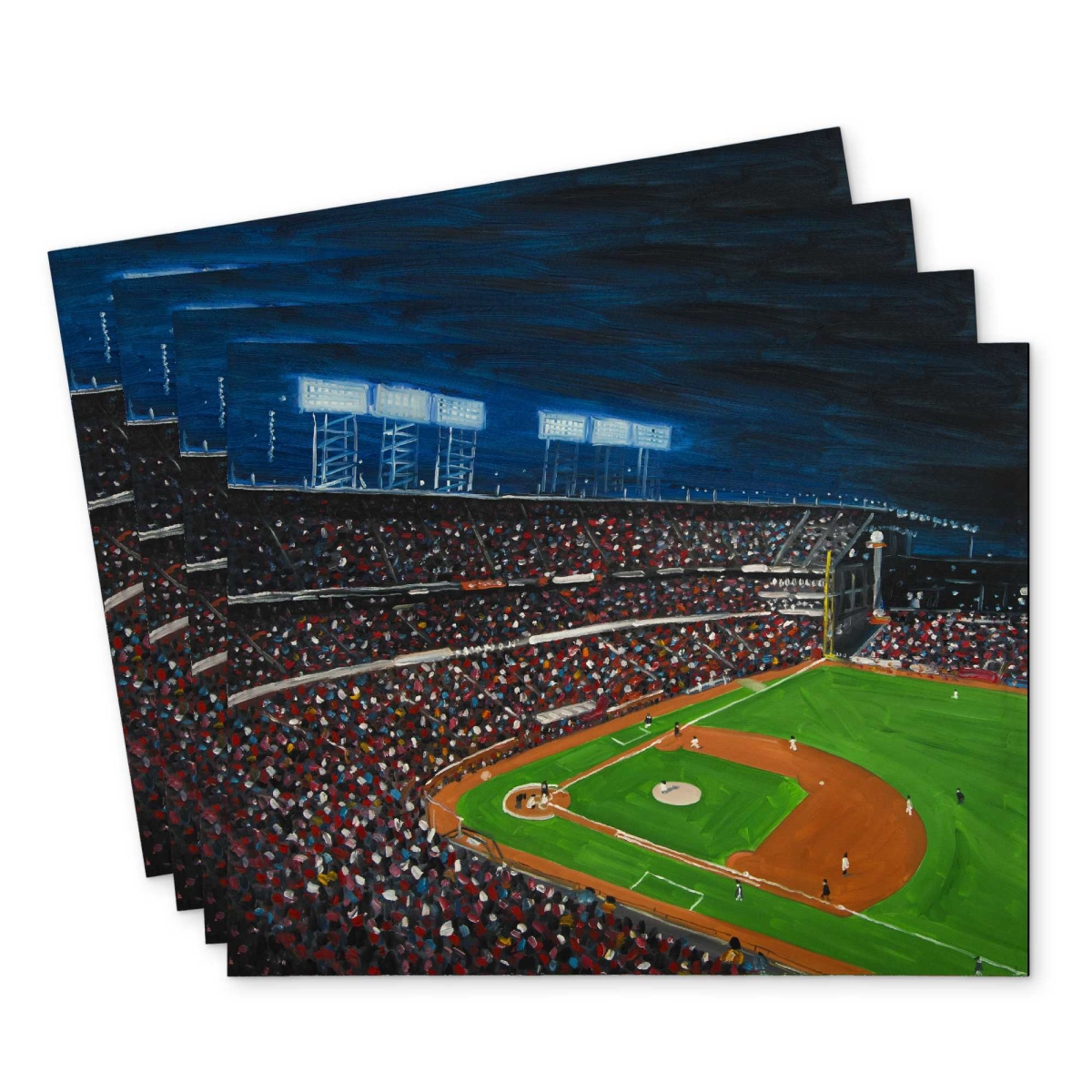 Picture of Begin Home Decor C4PP1418O798G0 14 x 18 in. Baseball Game Polyester Placemat - Home Decor Accent - Set of 4